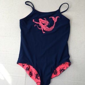 Mermaid‎ Reversible Swimsuit One Piece Pink Navy